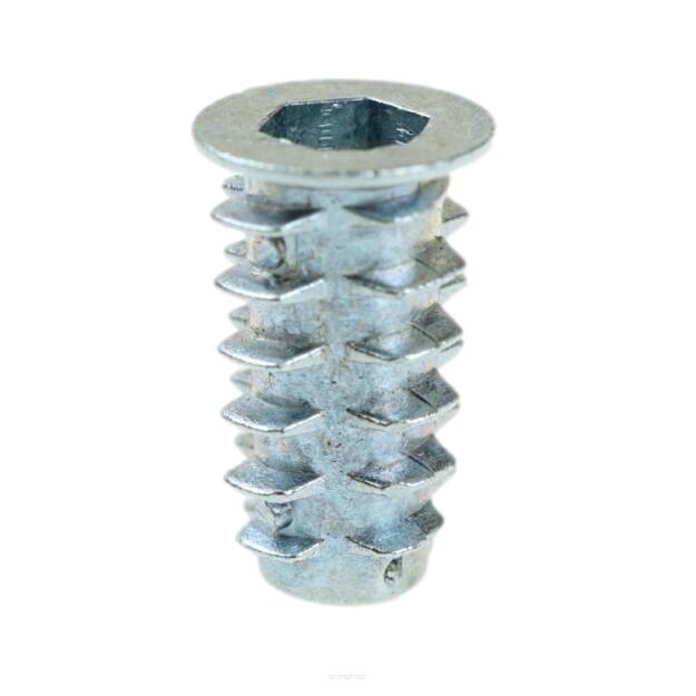 M6 X 20 mm threaded inserts for wood or chipboard