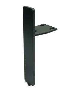 Metal leg, 21/15 CM, with mounting plate, black