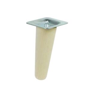 UNIQ 4 Inch, Tapered wooden inclined unfinished furniture leg