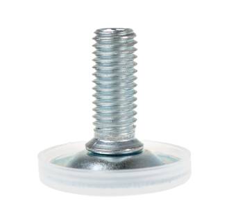 Adjustable foot M10 x 32 mm, round base