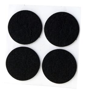 Black adhesive felt under furniture, felt pads fi 45 (4 pcs.)