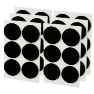 Black adhesive felt under furniture, felt pads Ø 30 mm (504 pcs.)