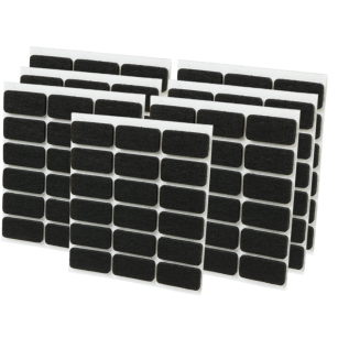 Black adhesive felt under furniture, felt pads 15 x 30 mm (1008 pcs.)