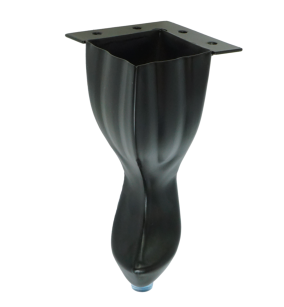 Modern furniture leg, Glamour type, 14.5 cm, black