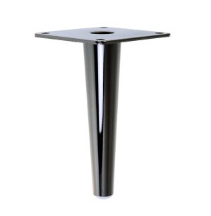 Metal cone design furniture leg with mounting plate