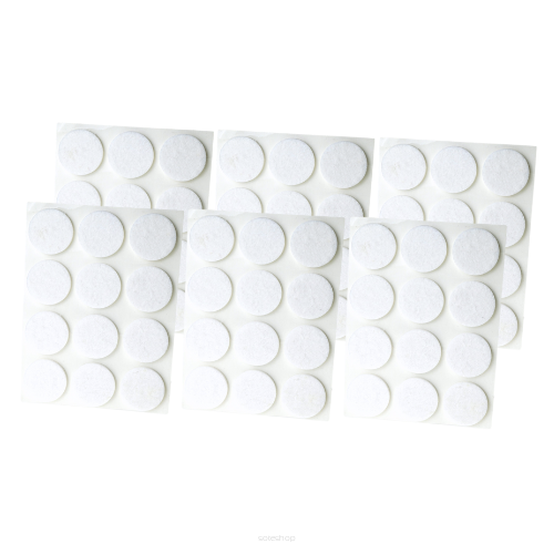 White adhesive felt under furniture, felt pads Ø 28 mm (1008 pcs.)