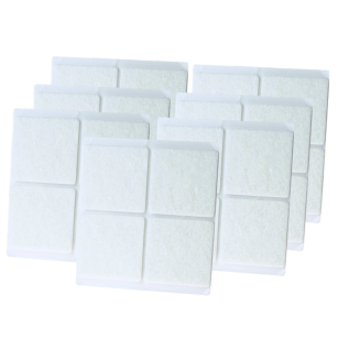 White adhesive felt under furniture, felt pads 40 x 40 mm (1000 pcs.)