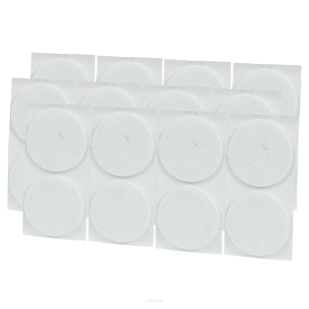 White adhesive felt under furniture, felt pads fi 50 (500 pcs.)