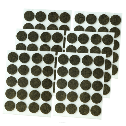 Brown adhesive felt under furniture, felt pads fi 20 mm (1000 pcs.)