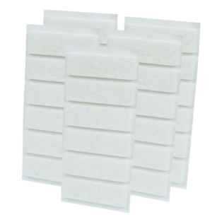 White adhesive felt under furniture, felt pads 15 x 50 mm (54 pcs.)