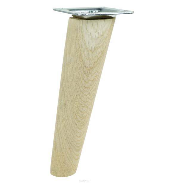 10 Inch tapered wooden inclined unfinished furniture leg