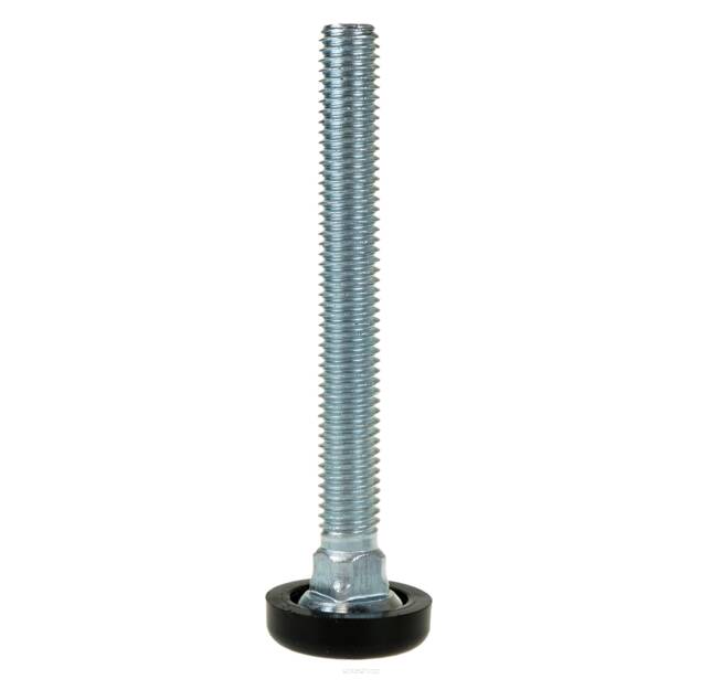 Adjustable foot M8 x 75 mm, round base