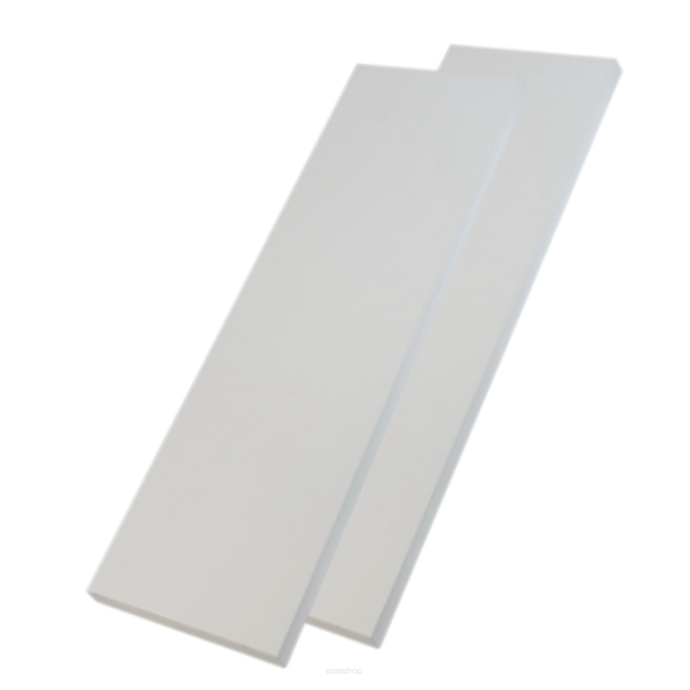 2x White Wall Shelves with Brackets, 650 x 200 x 18 mm