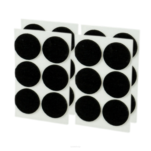 Black adhesive felt under furniture, felt pads Ø 30 mm (24 pcs.)