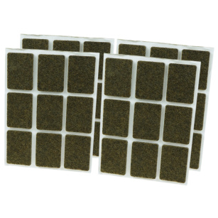 Brown adhesive felt under furniture, felt pads 25 x 35 mm (36 pcs.)