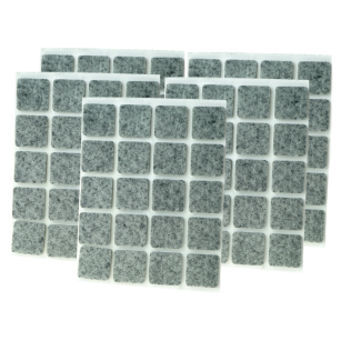 Gray adhesive felt under furniture, felt pads 20 x 20 mm (100 pcs.)