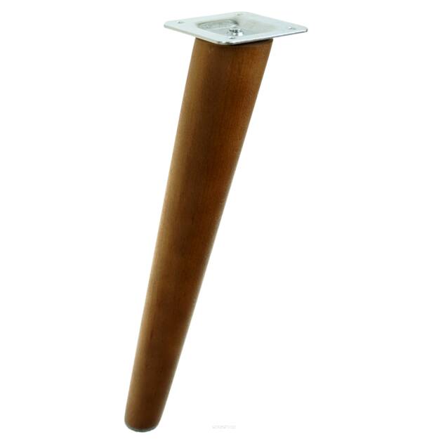 18 Inch, Wallnut varnished inclined beech wooden furniture leg