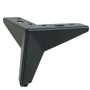 Metal furniture leg STAR 10 cm, matte black