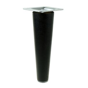 10 inch, Black tapered wooden furniture leg