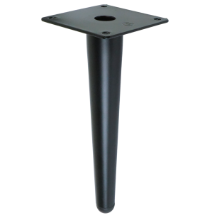 Metal straight leg cone 18 cm with mounting plate, matte black