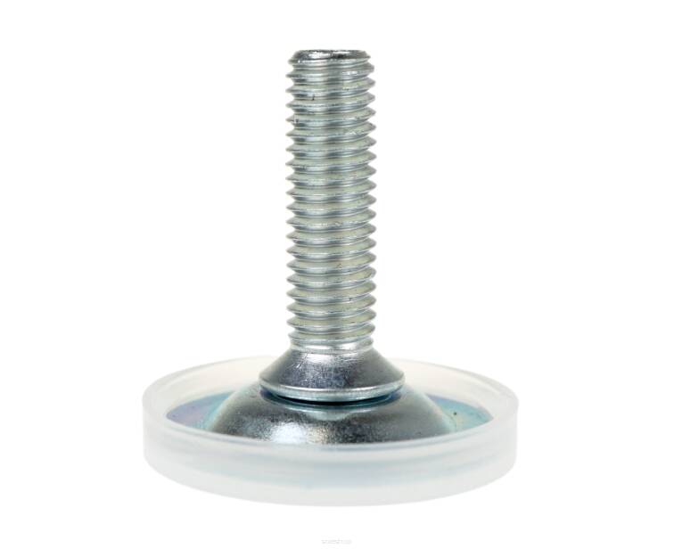 Adjustable foot M8 x 40 mm, round base