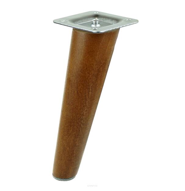 6 Inch, Wallnut varnished inclined beech wooden furniture leg