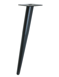 Metal inclined leg cone 40 cm, with mounting plate, black matt
