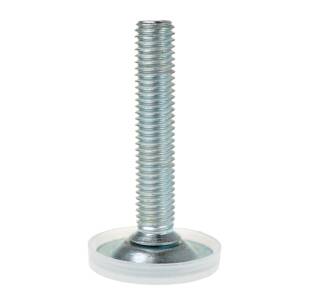 Adjustable foot M10 x 60 mm, round base