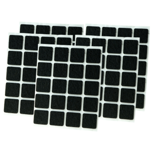 Black adhesive felt under furniture, felt pads 20 x 20 mm (100 pcs.)