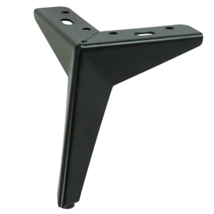 Metal furniture leg STAR 15 cm, matte black