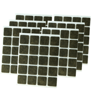 Brown adhesive felt under furniture, felt pads 20 x 20 mm (10.000 pcs.)