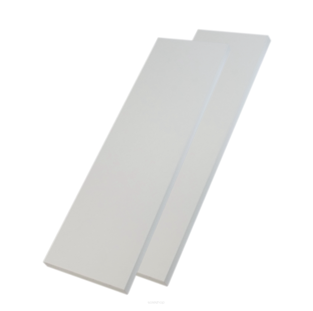 2x White Wall Shelves with Brackets, 500 x 200 x 18 mm