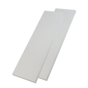 2x White Wall Shelves with Brackets, 500 x 200 x 18 mm