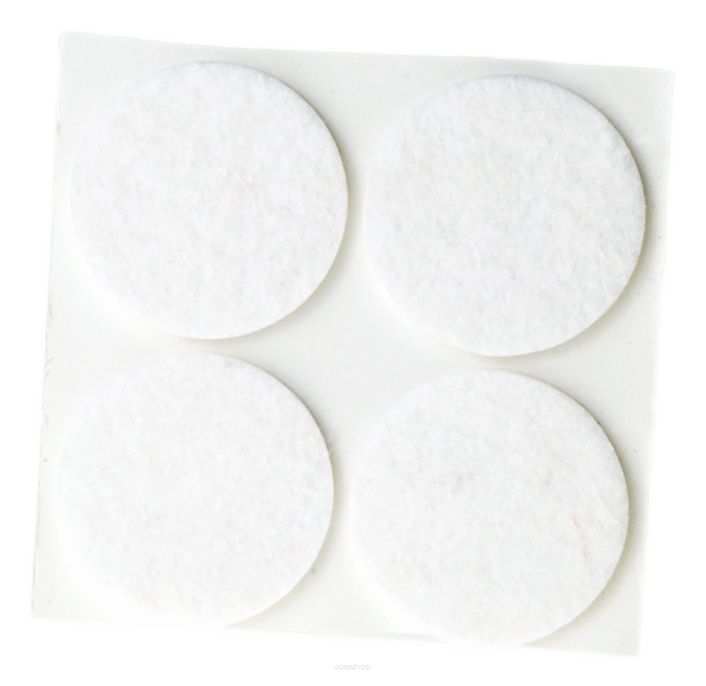 White adhesive felt under furniture, felt pads fi 40 (4 pcs.)