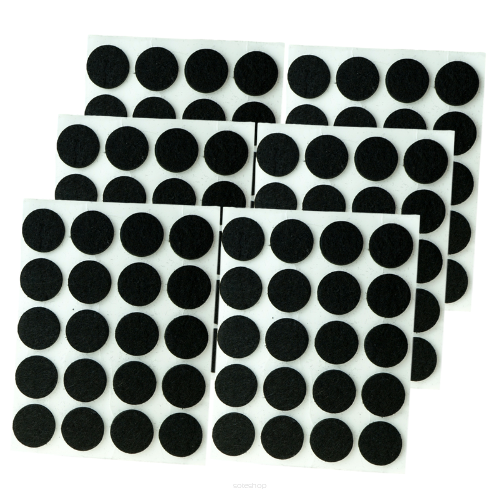 Black adhesive felt under furniture, felt pads fi 20 mm (1000 pcs.)