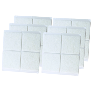 White adhesive felt under furniture, felt pads 45 x 45 mm (100 pcs.)