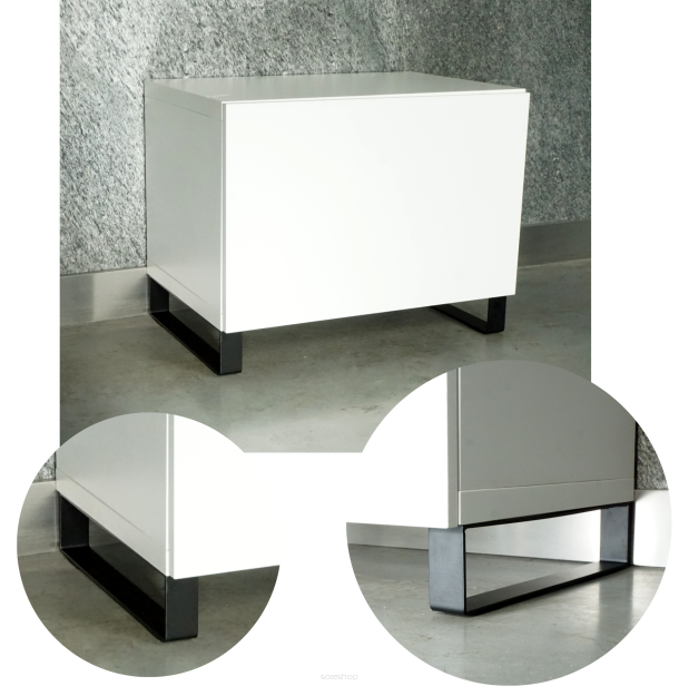 Modern Loft Black Furniture Leg, Compatible with Kallax and Besta Models