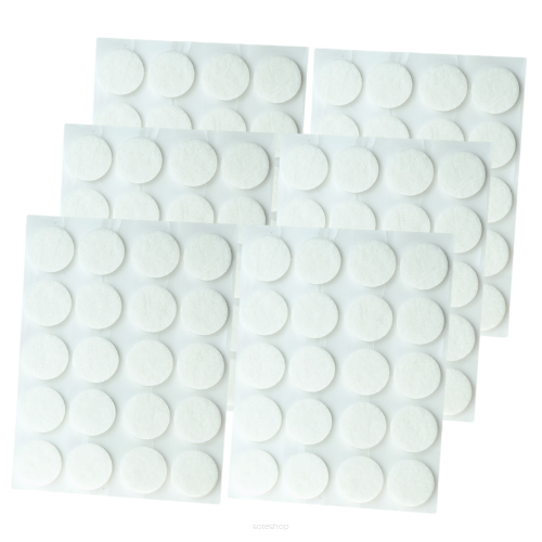 White adhesive felt under furniture, felt pads fi 20 mm (1000 pcs.)