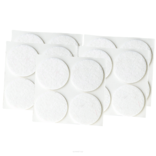 White adhesive felt under furniture, felt pads fi 45 (100 pcs.)