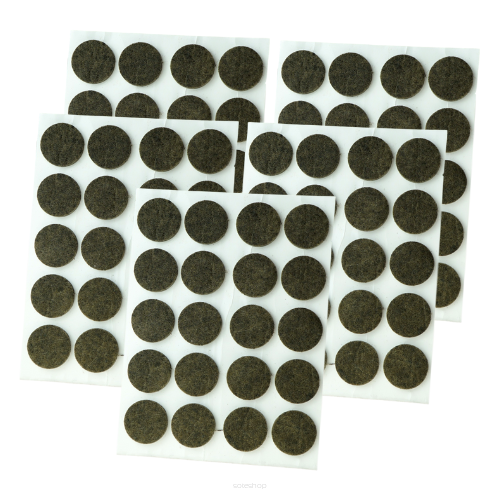 Brown adhesive felt under furniture, felt pads fi 20 mm (100 pcs.)