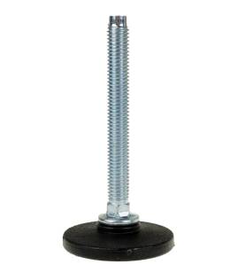 Adjustable foot M10 x 100 mm with round base