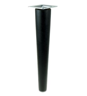 14 inch, Black tapered wooden furniture leg
