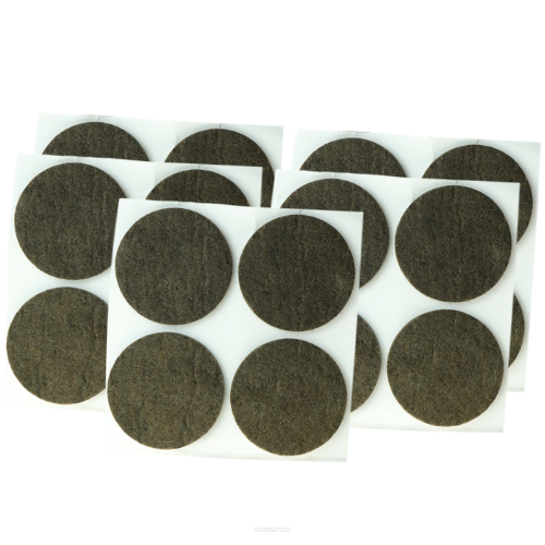 Brown adhesive felt under furniture, felt pads fi 40 (100 pcs.)