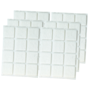 White adhesive felt under furniture, felt pads 25 x 25 mm (1008 pcs.)
