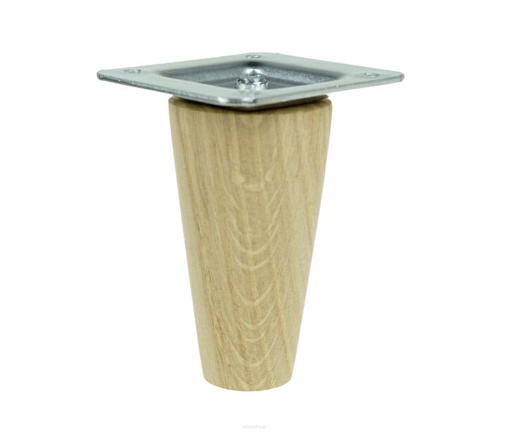 4 inch, Oak tapered wooden unfinished furniture leg