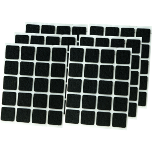 Black adhesive felt under furniture, felt pads 20 x 20 mm (1000 pcs.)
