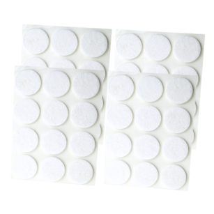 White adhesive felt under furniture, felt pads Ø 28 mm (48 pcs.)