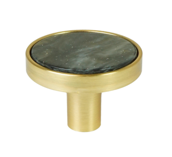 Furniture knob, black PADWA, gold