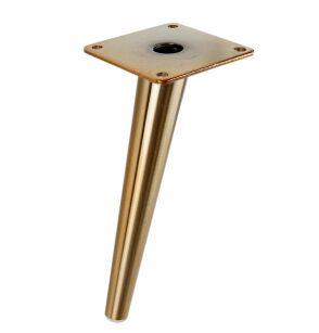 Metal inclined cone design furniture leg with mounting plate