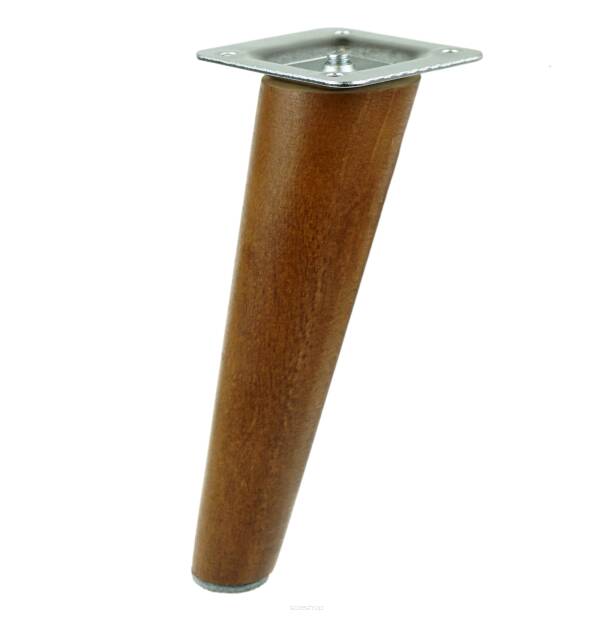 8 Inch, Wallnut varnished inclined beech wooden furniture leg